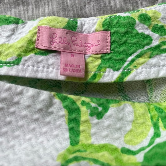 Lilly Pulitzer High Waist Green and White Shorts - Picture 2 of 9